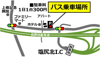 塩尻北ICの地図